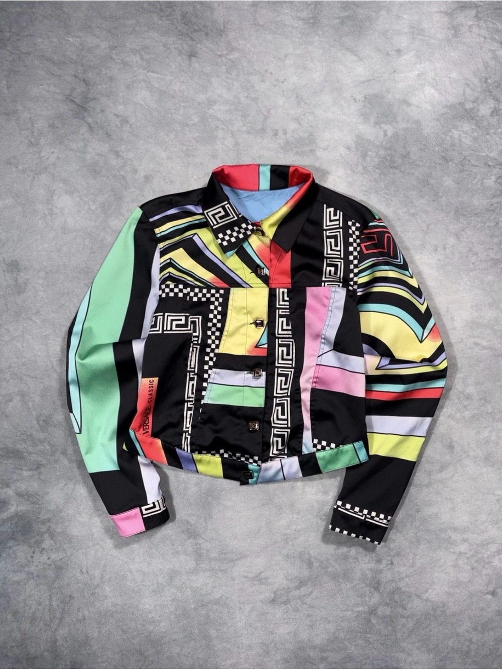 ICONIC VERSACE Classic V2 90s Archive Colorful Runway Jacket